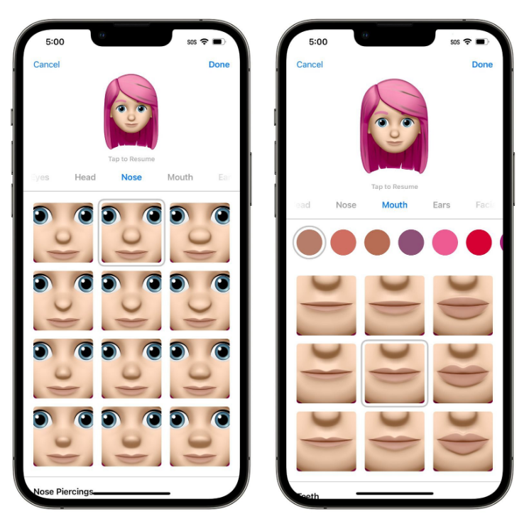 西盟苹果手机维修分享​iOS 16中的拟我表情有了哪些变化和升级 